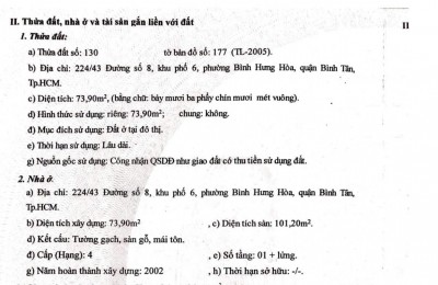 NHÀ CHÍNH CHỦ BÁN, 4x18, HXH, GẦN AEONMALL TÂN PHÚ. 5.7 tỷ